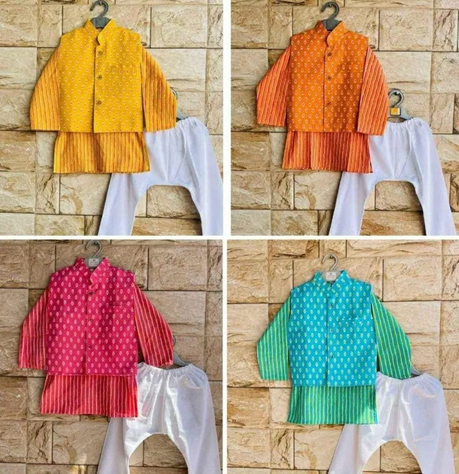 Boys Kurta Pajama Set, view 4